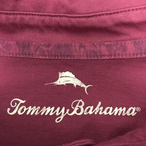 Tommy Bahama 100% Pima Cotton Golf Polo Men's XL Plum 1/4 Button Preppy Shirt